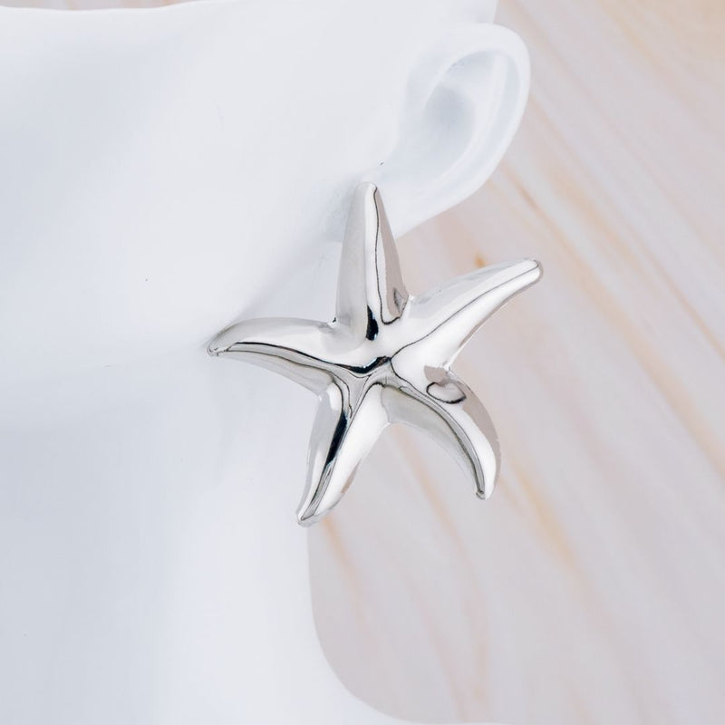 Aretes estrella BAÑO 18K