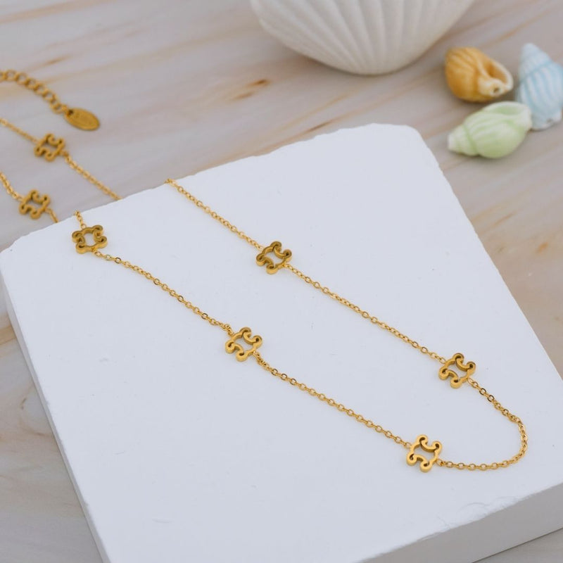 Collar oso cadena acero inoxidable