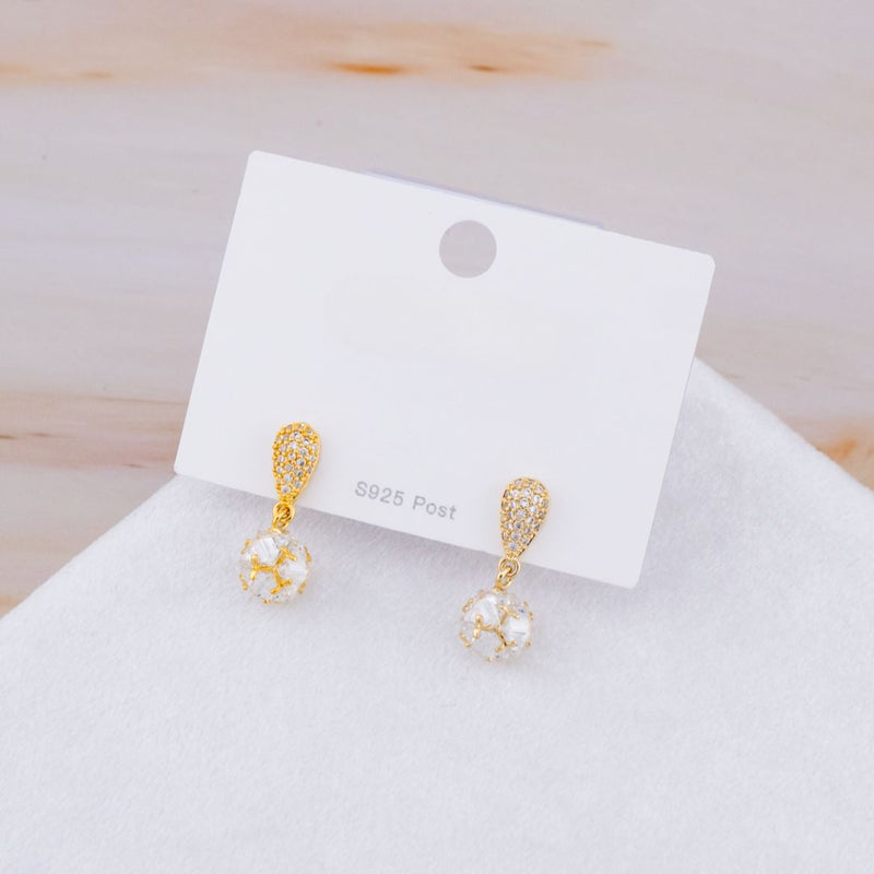 Aretes con Zirconias baño 18k