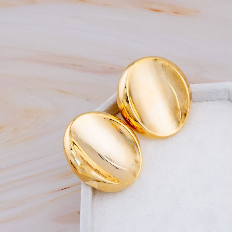 Aretes elgantes baño 18k