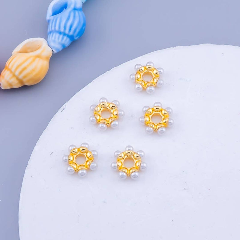 Separador con perlas baño 18k