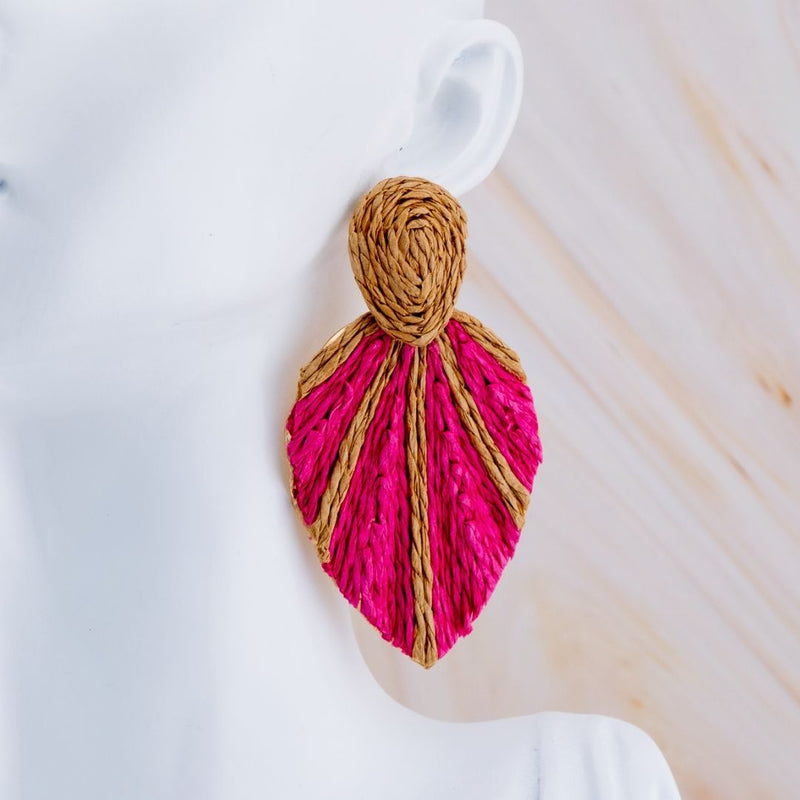 Aretes colgante Junco baño 18k