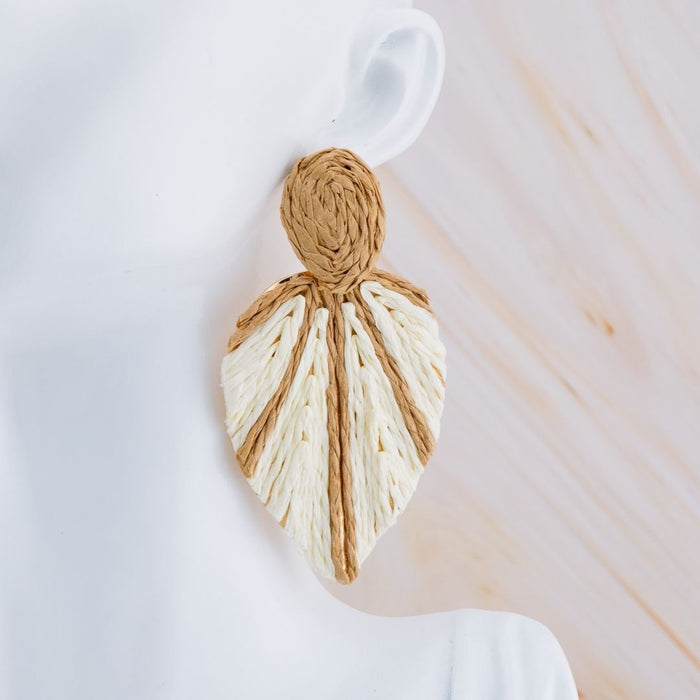 Aretes colgante Junco baño 18k