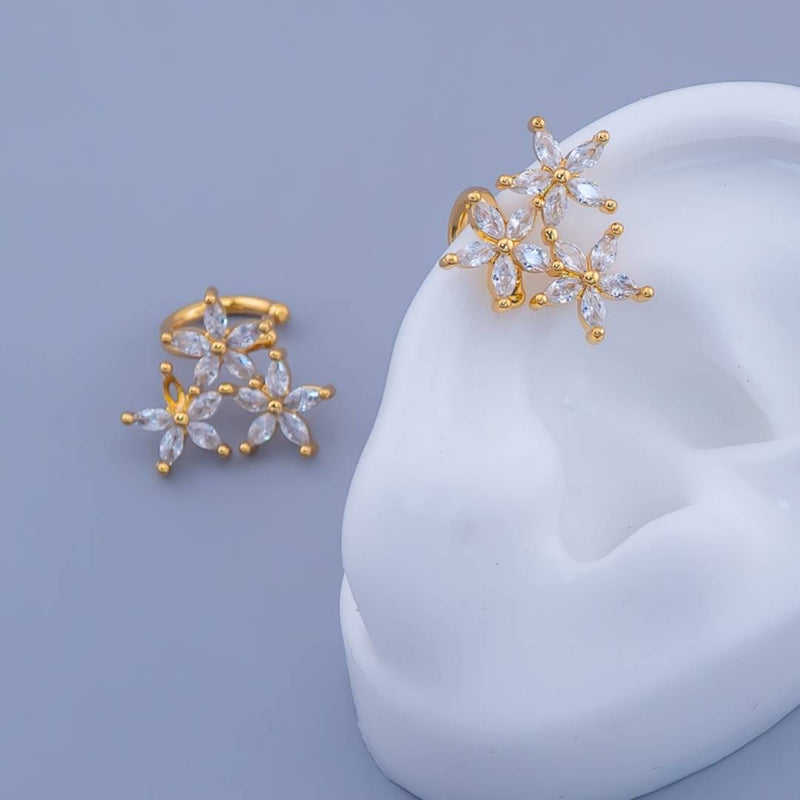 Arete earcuff baño 18k