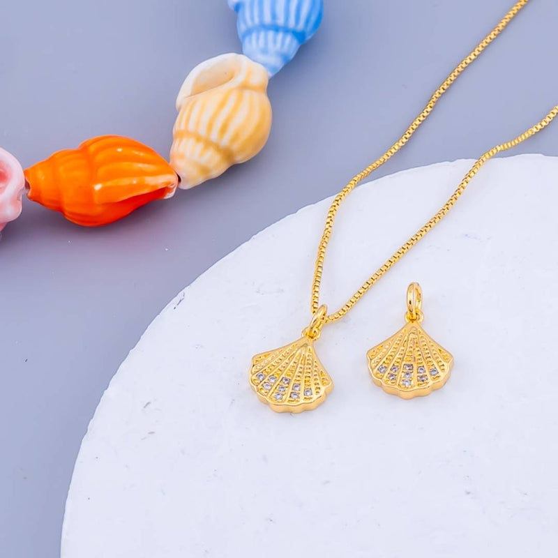 Dije concha micropave  baño 18k