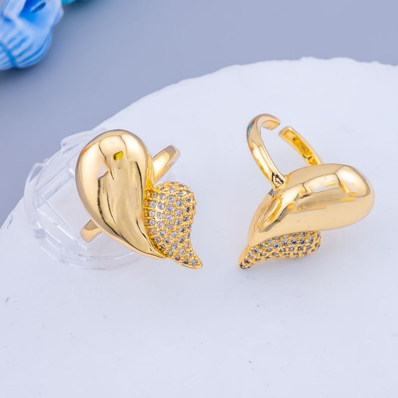 Anillo Ajustable en forma de gota baño 18k