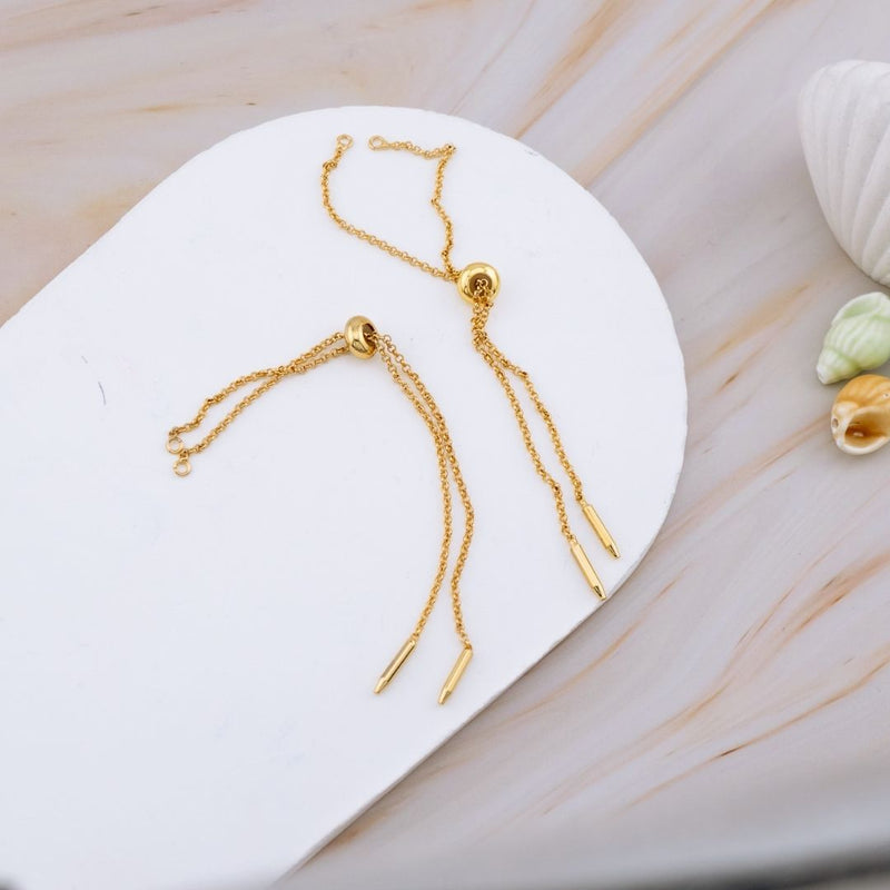 Pulsera ajustable con eslabones para elaborar joyeria baño 18k