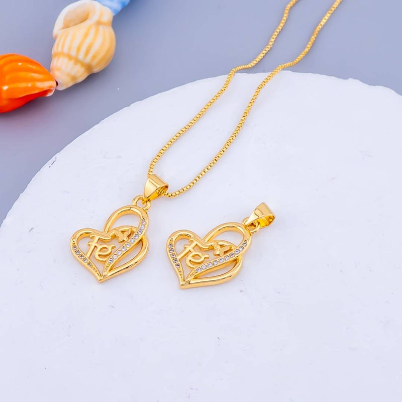 Dije fe micropave corazon baño 18k