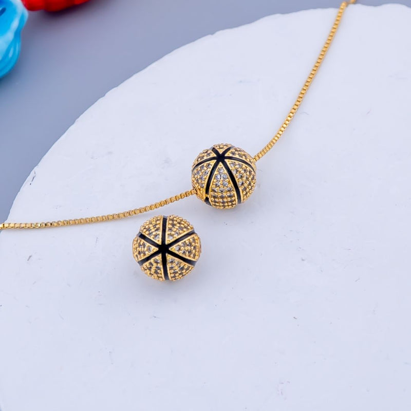 Separador balon de basketball con micropave baño 18k