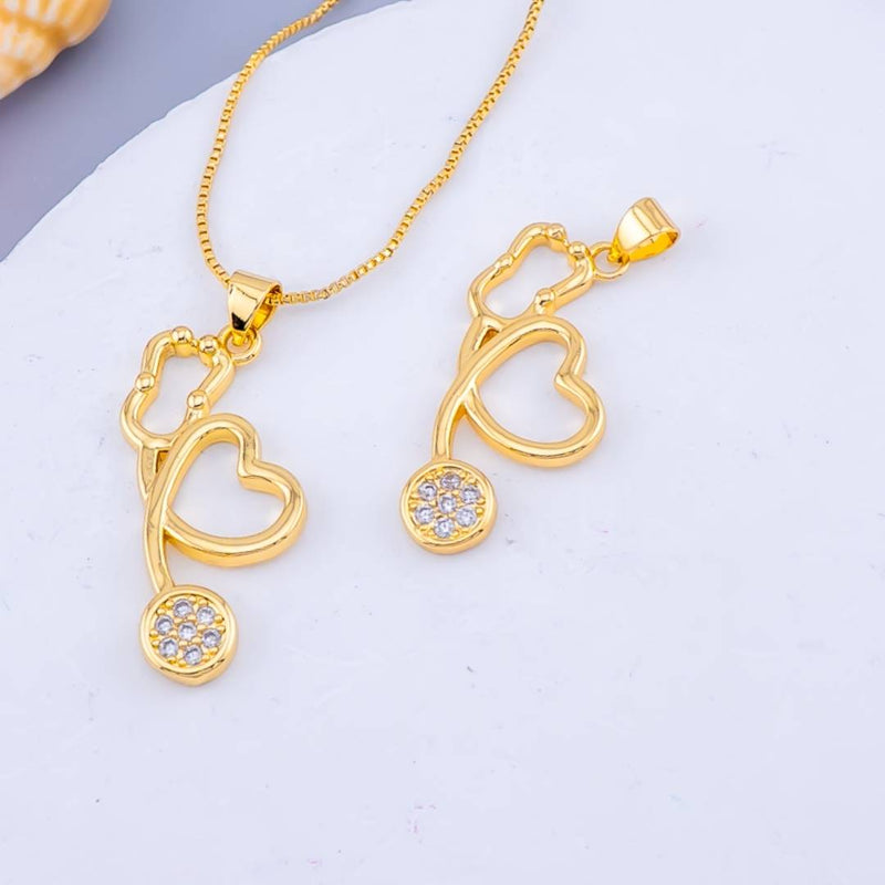 Dije medico micropave  baño 18k