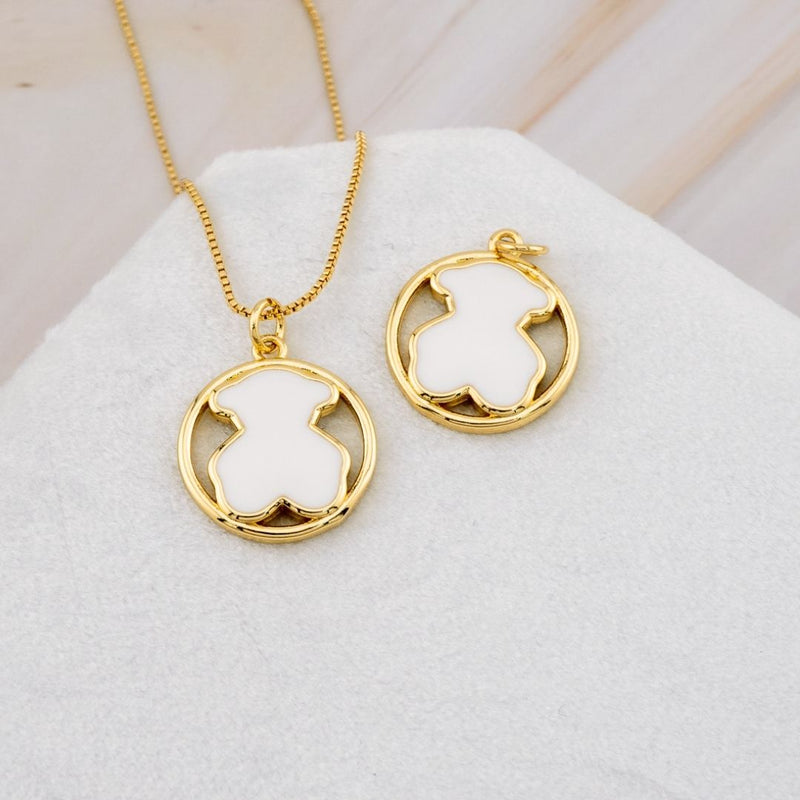 Dije de oso con baño 18k
