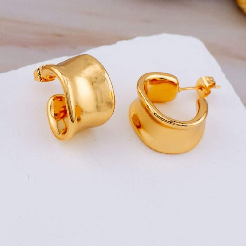 Aretes en tendencia hoop c baño 18k