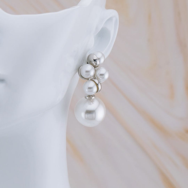 Aretes en tendencia baño 18k con perlas