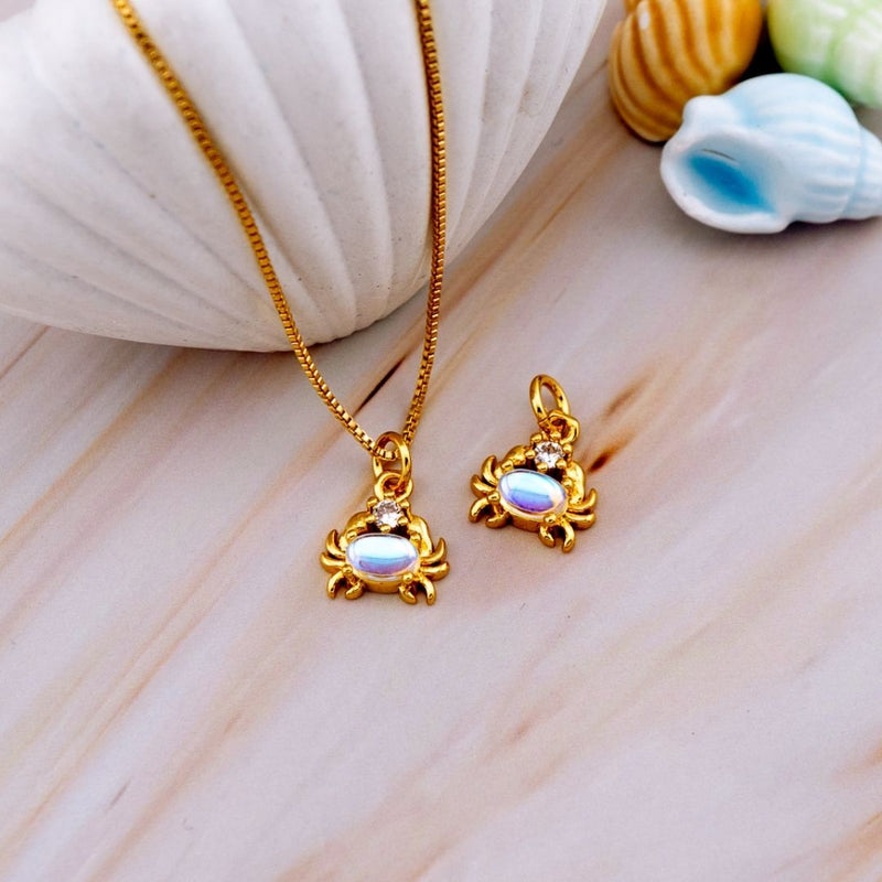 Dije Micropave cangrejo baño 18k