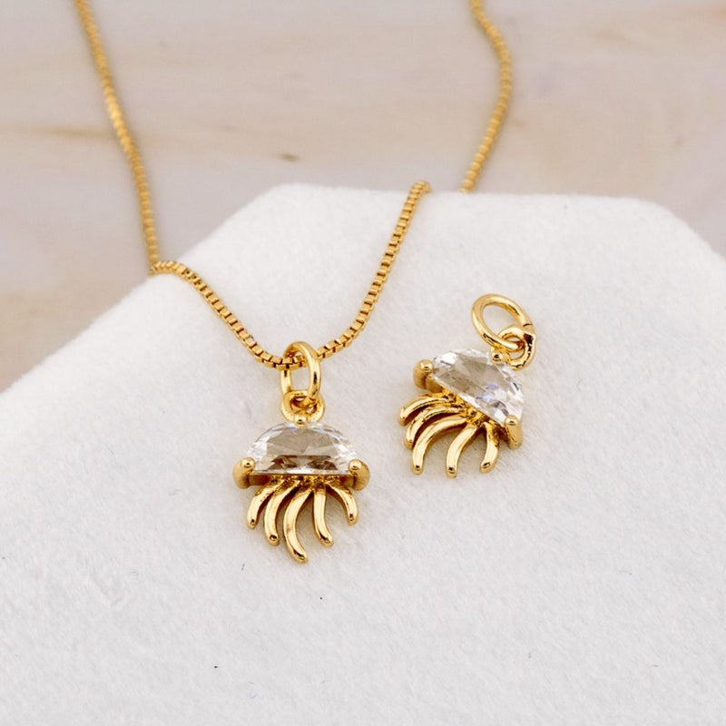 Dije en forma de meduza de mas baño 18k