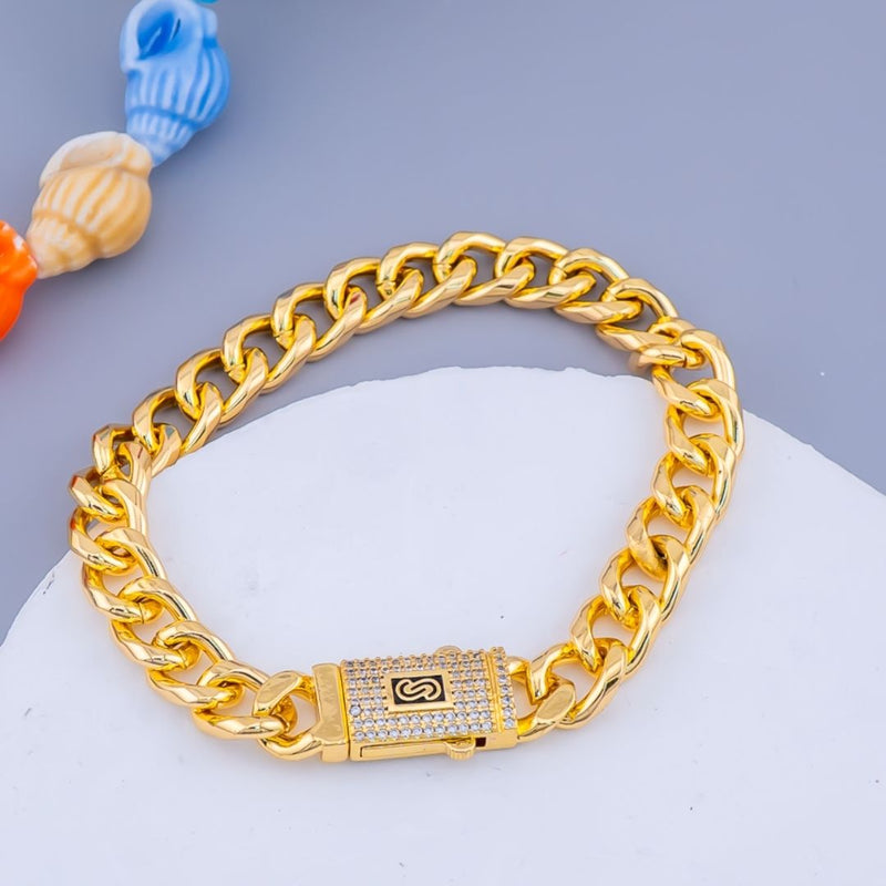 Pulsera de eslabones estilo cubano baño 18k
