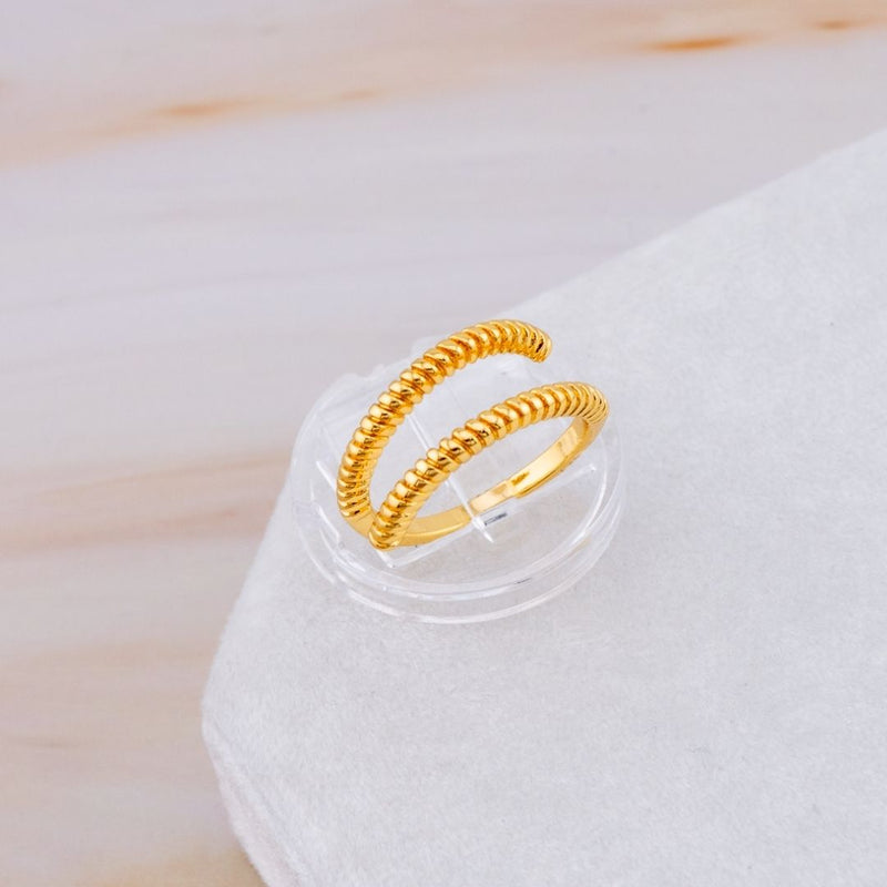 Anillo ajustable baño 18k