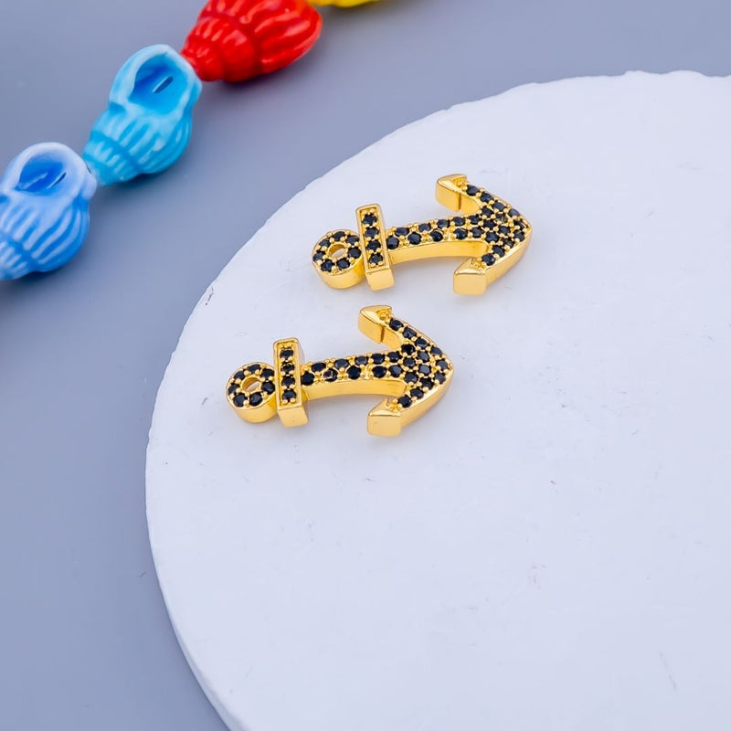 Enlace o conector ancla con micropave baño 18k