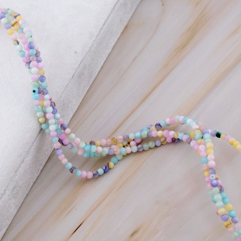 Concha nacar multicolor redonda 2mm