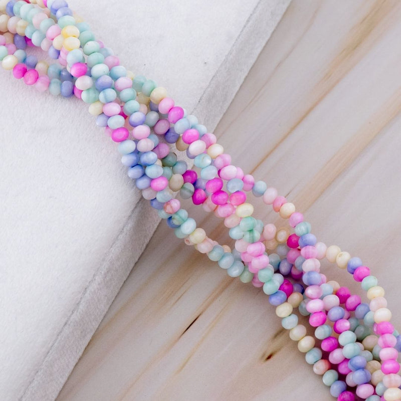 Concha nacar multicolor en 3x4 mm