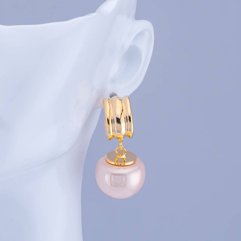 Aretes statement con perlas baño 18K